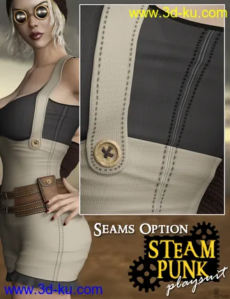 3D打印模型Steampunk Playsuit Outfit Set for Genesis 8 Female(s)的图片