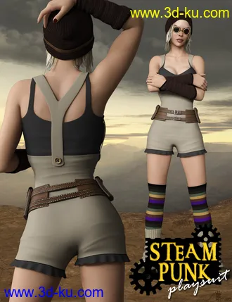 3D打印模型Steampunk Playsuit Outfit Set for Genesis 8 Female(s)的图片