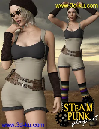 3D打印模型Steampunk Playsuit Outfit Set for Genesis 8 Female(s)的图片
