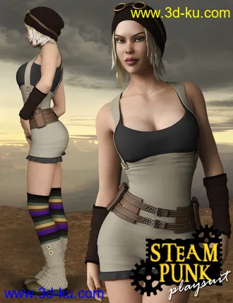 3D打印模型Steampunk Playsuit Outfit Set for Genesis 8 Female(s)的图片