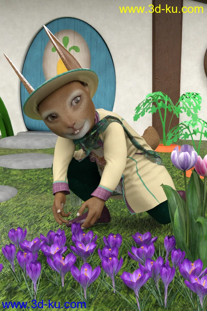 Storybook Rabbit for Genesis 8 Female模型的图片1