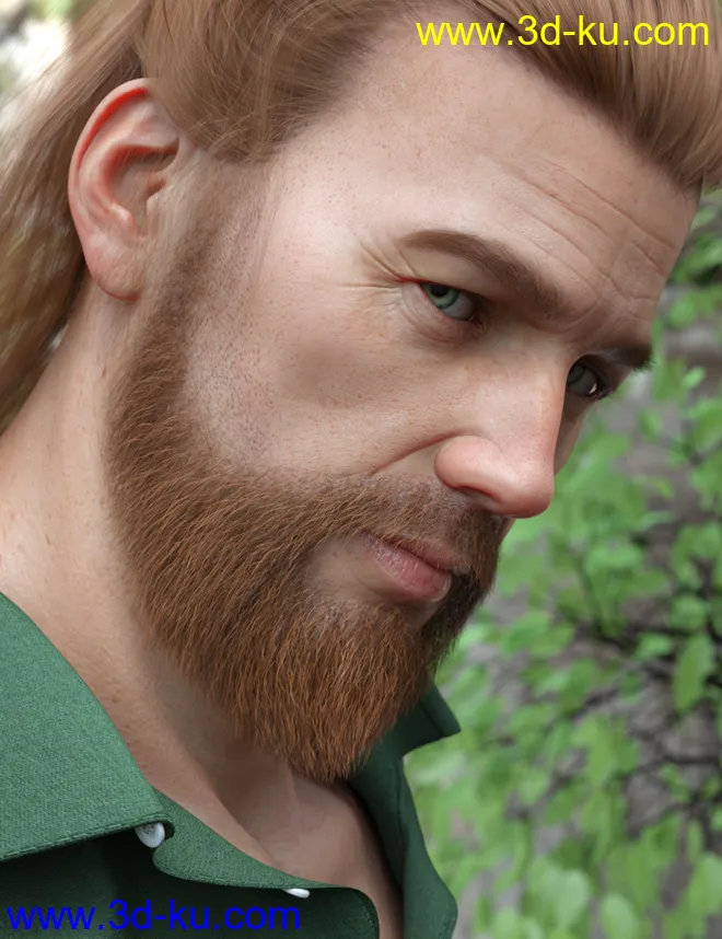 Stranded Whiskers for Genesis 8 Male(s)模型的图片2