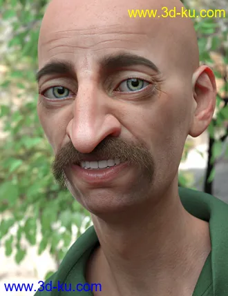 3D打印模型Stranded Whiskers for Genesis 8 Male(s)的图片