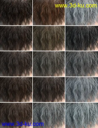 3D打印模型Stranded Whiskers for Genesis 8 Male(s)的图片