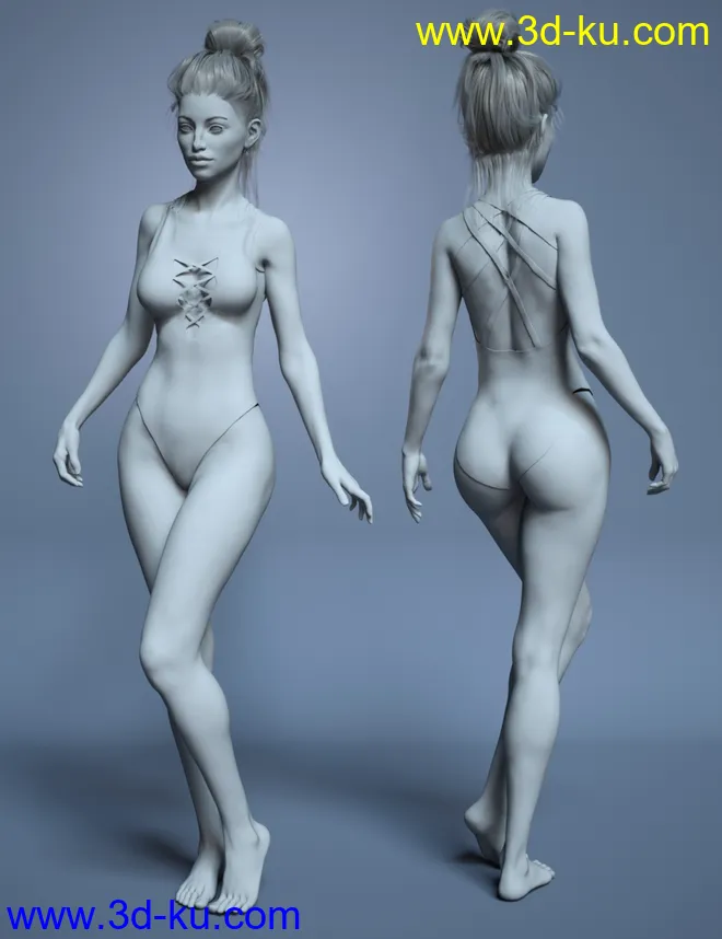 Strappy Swimsuit for Genesis 8 Female(s)模型的图片6