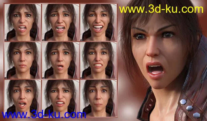 Strong Will - Expressions for Genesis 8 Female(s)模型的图片4