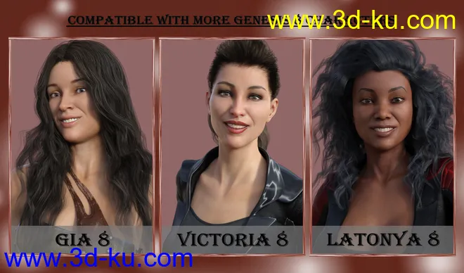 Strong Will - Expressions for Genesis 8 Female(s)模型的图片8