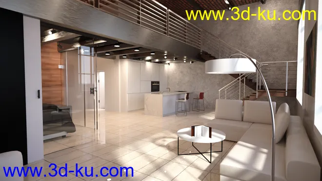 Studio Loft Apartment模型的图片2