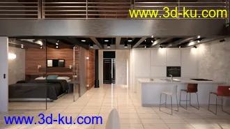 3D打印模型Studio Loft Apartment的图片