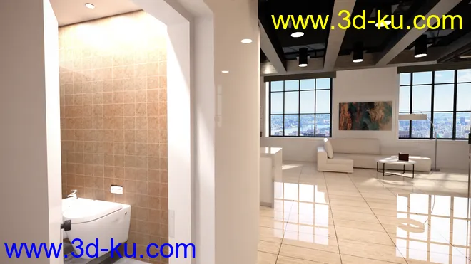 Studio Loft Apartment模型的图片7