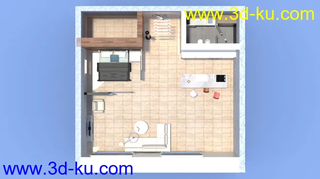 Studio Loft Apartment模型的图片11