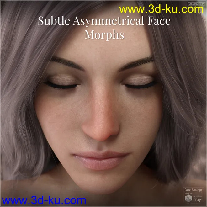 Subtle Asymmetrical Face Morphs for Genesis 8 Female模型的图片1