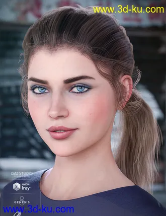 3D打印模型Summer Sidetail Hair for Genesis 8 Female(s)的图片