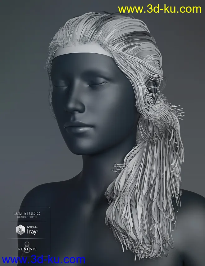 Summer Sidetail Hair for Genesis 8 Female(s)模型的图片7