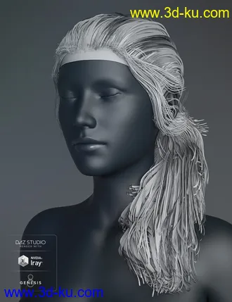 3D打印模型Summer Sidetail Hair for Genesis 8 Female(s)的图片