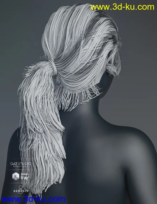 Summer Sidetail Hair for Genesis 8 Female(s)模型的图片8