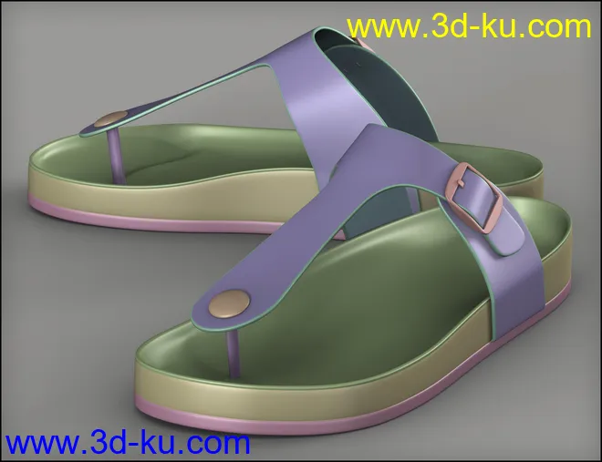 Summer Style Sandals for Genesis 8 Female(s)模型的图片12