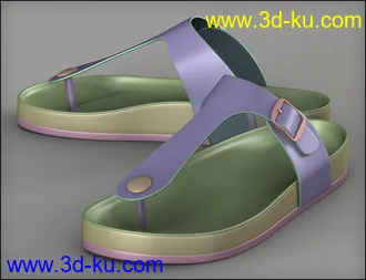 3D打印模型Summer Style Sandals for Genesis 8 Female(s)的图片