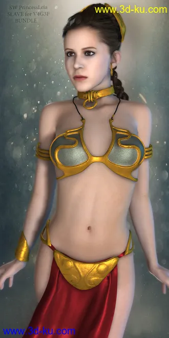 3D打印模型SW Princess Leia Slave Bundle for V4G3F的图片