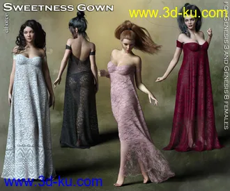 3D打印模型Sweetness dForce Gown的图片