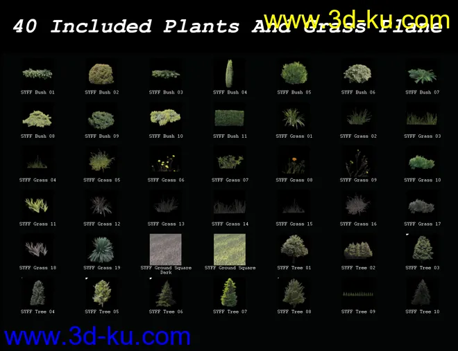 SY Fast Foliage Iray模型的图片9