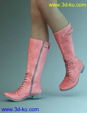 3D打印模型Tall Lace Boots for Genesis 8 Female的图片