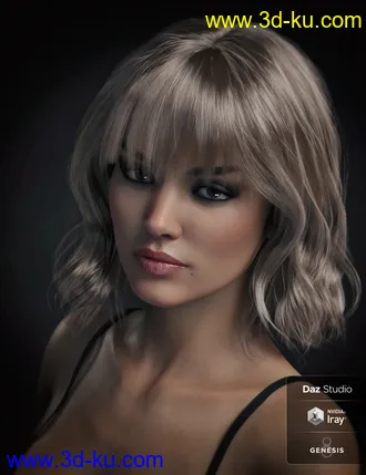 3D打印模型Taylor Hair For Genesis 8 Female(s)的图片