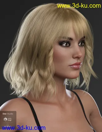 3D打印模型Taylor Hair For Genesis 8 Female(s)的图片