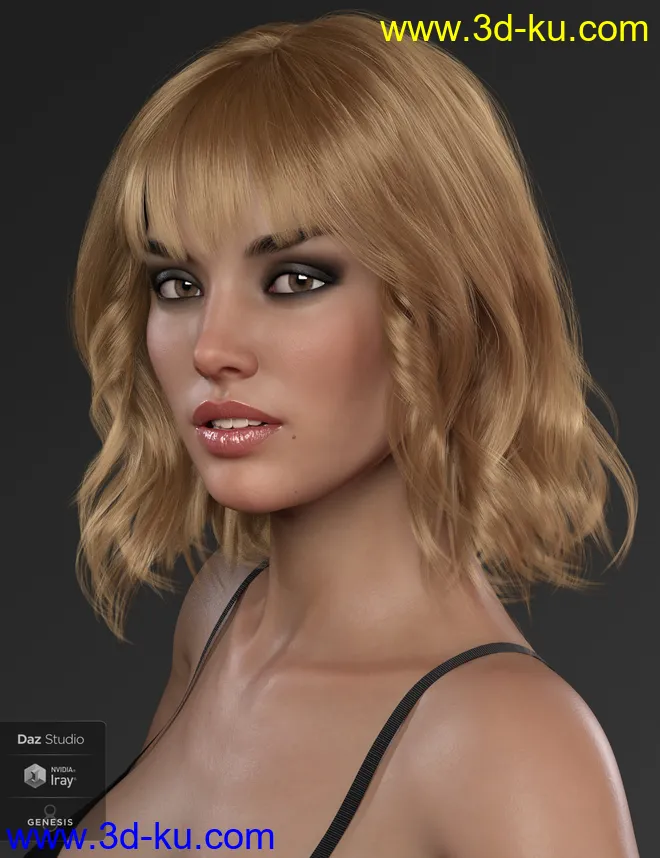 Taylor Hair For Genesis 8 Female(s)模型的图片3