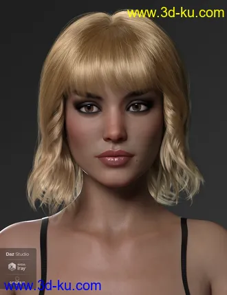 3D打印模型Taylor Hair For Genesis 8 Female(s)的图片