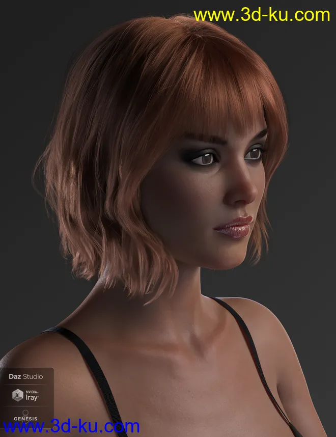 Taylor Hair For Genesis 8 Female(s)模型的图片6