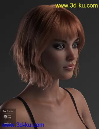 3D打印模型Taylor Hair For Genesis 8 Female(s)的图片