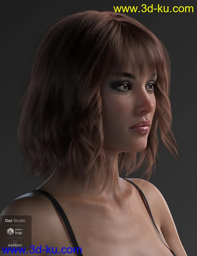 Taylor Hair For Genesis 8 Female(s)模型的图片7
