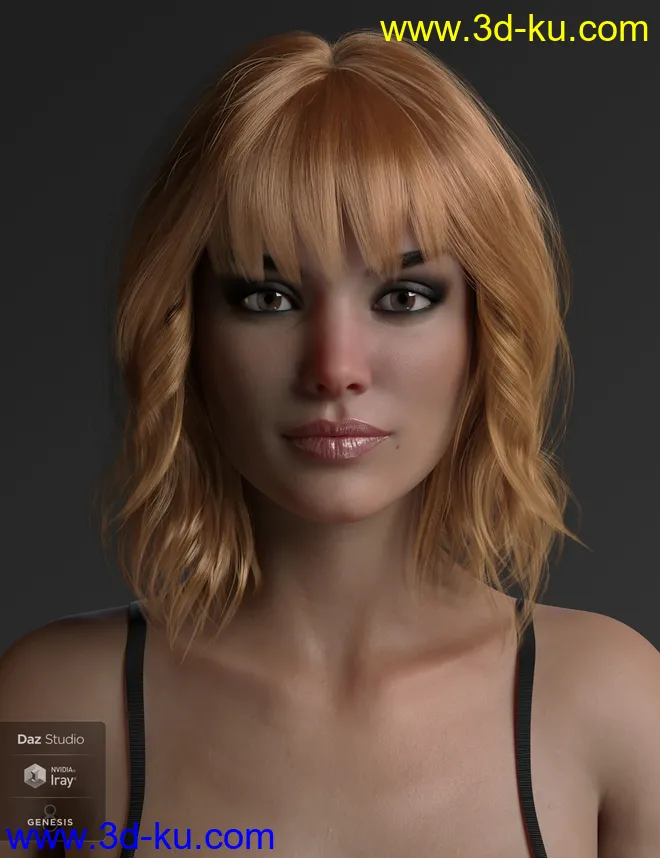 Taylor Hair For Genesis 8 Female(s)模型的图片8