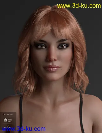 3D打印模型Taylor Hair For Genesis 8 Female(s)的图片
