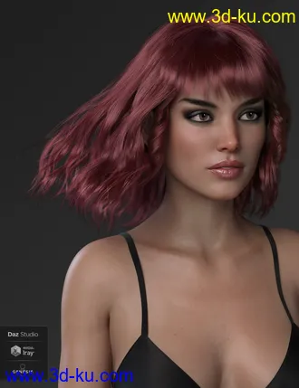 3D打印模型Taylor Hair For Genesis 8 Female(s)的图片