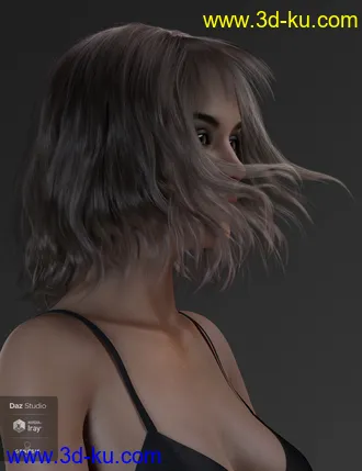 3D打印模型Taylor Hair For Genesis 8 Female(s)的图片
