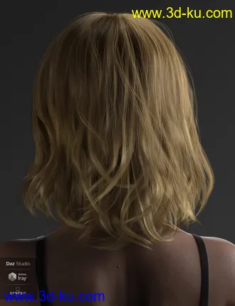 3D打印模型Taylor Hair For Genesis 8 Female(s)的图片