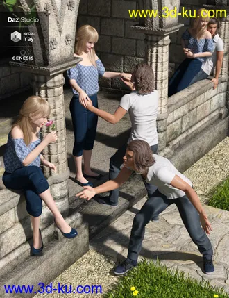 3D打印模型Tearchi Dalliance Poses for Genesis 8的图片