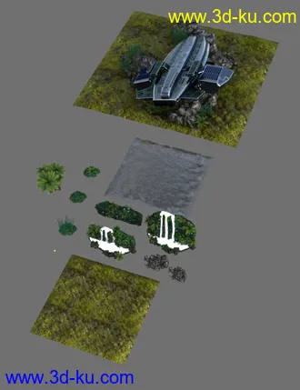3D打印模型The Crashed Starship Prop Set的图片