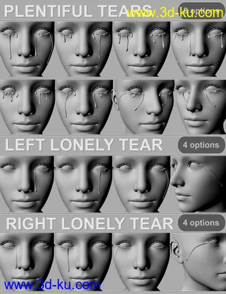 3D打印模型The Finest Tears HD for Genesis 8 Female(s)的图片