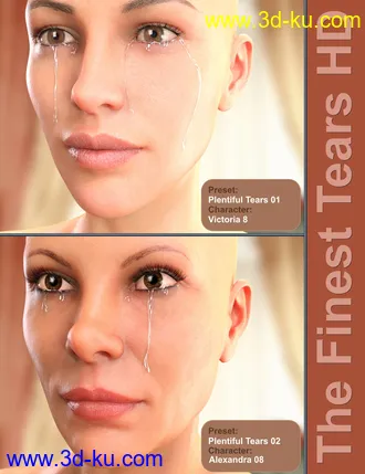 3D打印模型The Finest Tears HD for Genesis 8 Female(s)的图片
