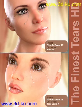 3D打印模型The Finest Tears HD for Genesis 8 Female(s)的图片