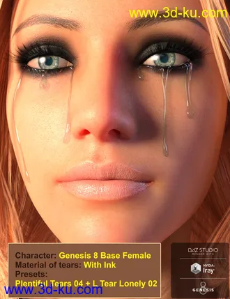 3D打印模型The Finest Tears HD for Genesis 8 Female(s)的图片