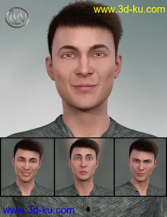 3D打印模型The Popular Guy - Dialable Expressions for Lucas 8的图片
