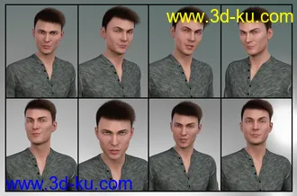 3D打印模型The Popular Guy - Dialable Expressions for Lucas 8的图片