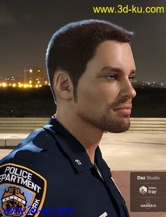 3D打印模型Thorn Hair and Beards for Genesis 8 Male(s)的图片