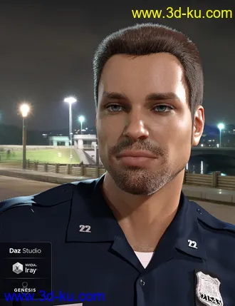 3D打印模型Thorn Hair and Beards for Genesis 8 Male(s)的图片