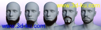 3D打印模型Thorn Hair and Beards for Genesis 8 Male(s)的图片