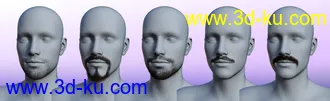 3D打印模型Thorn Hair and Beards for Genesis 8 Male(s)的图片